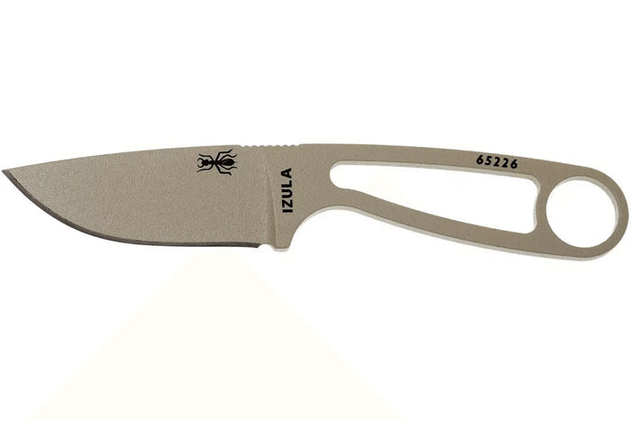 Couteau de cou Esee Izula Desert Tan IZULA-DT lame acier carbone 6,7cm manche en acier + étui
