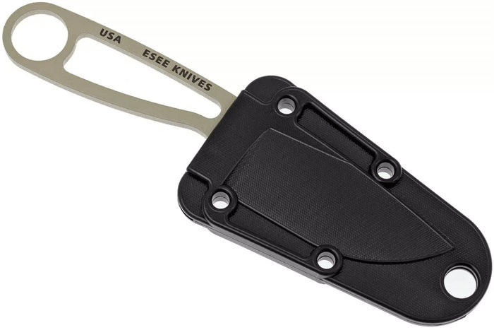 Couteau de cou Esee Izula Desert Tan IZULA-DT lame acier carbone 6,7cm manche en acier + étui