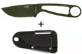 Couteau de cou Esee Izula IZULA-OD lame acier carbone 6,2cm manche ajouré acier vert olive + étui