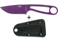 Couteau de cou Esee Izula IZULA-PURP-BLK lame acier carbone 6,2cm manche troué acier + étui noir