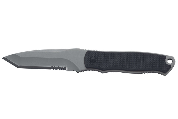 Couteau de cou Herbertz 103407 lame tanto 7cm manche polymère noir + étui