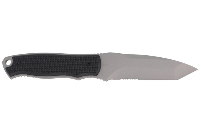 Couteau de cou Herbertz 103407 lame tanto 7cm manche polymère noir + étui