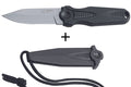 Couteau de cou Herbertz 108307 lame en inox 7cm manche en polymère noir avec étui