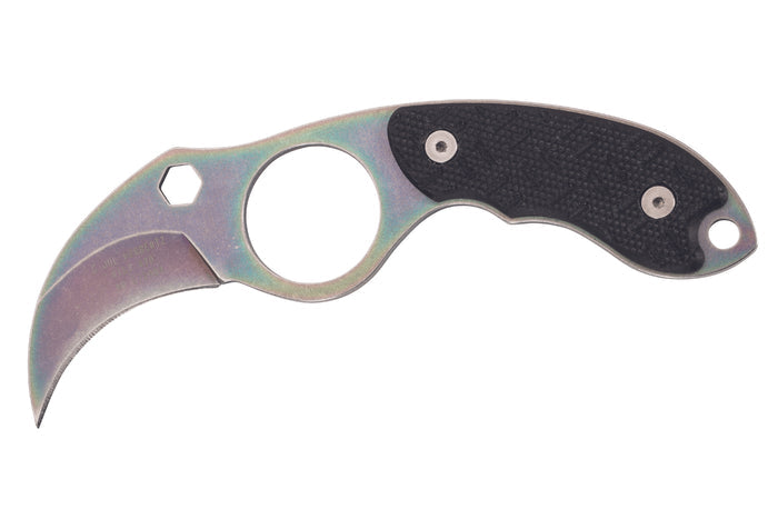 Couteau de cou karambit Herbertz 572904 lame 4cm manche G10 noir + étui