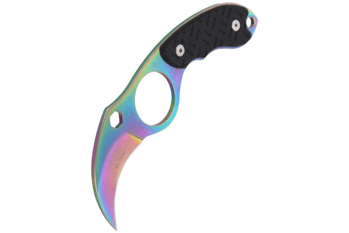Couteau de cou karambit Herbertz 572904 lame 4cm manche G10 noir + étui