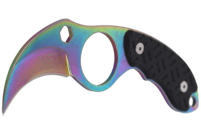 Couteau de cou karambit Herbertz 572904 lame 4cm manche G10 noir + étui