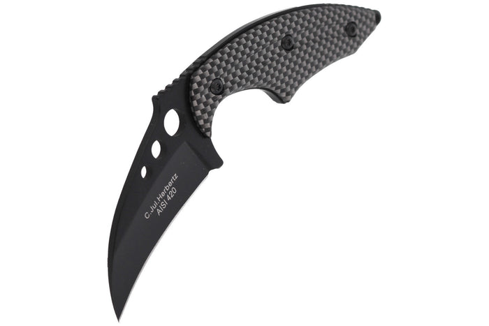 Couteau de cou karambit Herbertz 575706 lame 6cm manche aluminium + étui