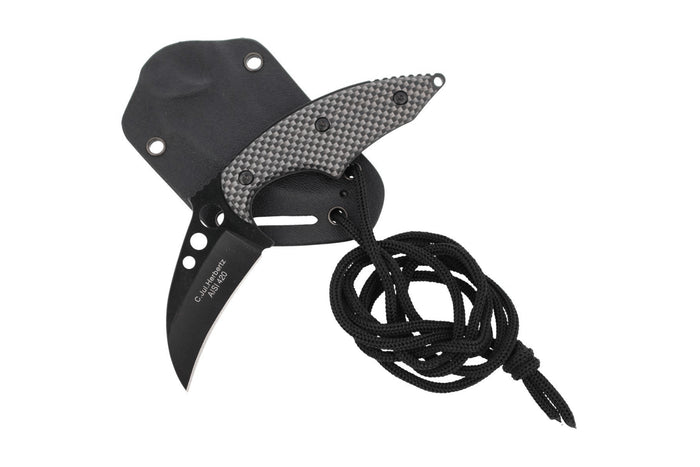 Couteau de cou karambit Herbertz 575706 lame 6cm manche aluminium + étui