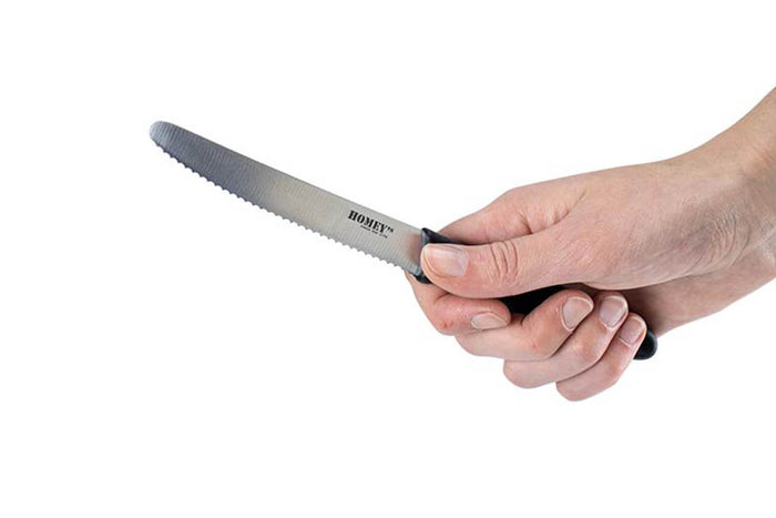 Couteau de cuisine universel Homey's Mölti SVART lame crantée 11cm
