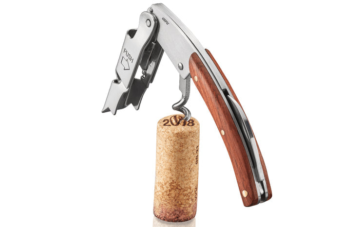 Couteau de serveur Gefu Palissa 3 en 1 en acier inox et bois de rose 10cm