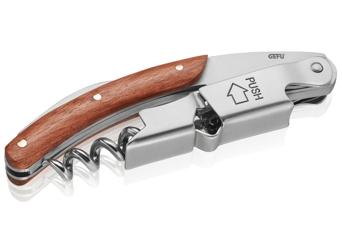Couteau de serveur Gefu Palissa 3 en 1 en acier inox et bois de rose 10cm