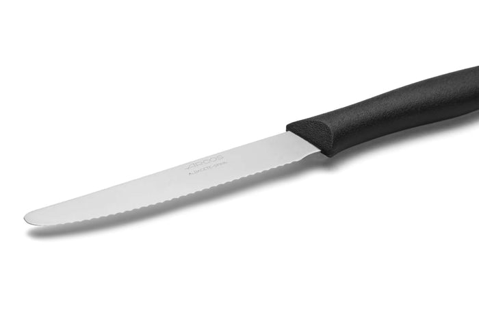 Couteau de table Arcos Nova lame dentée 11cm manche noir