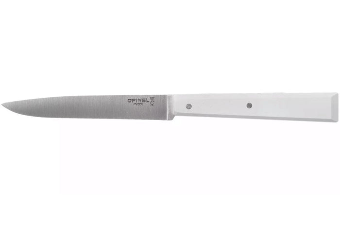 Couteau de table Opinel Bon Appétit Bois n°125 lame 11cm en inox manche en charme blanc