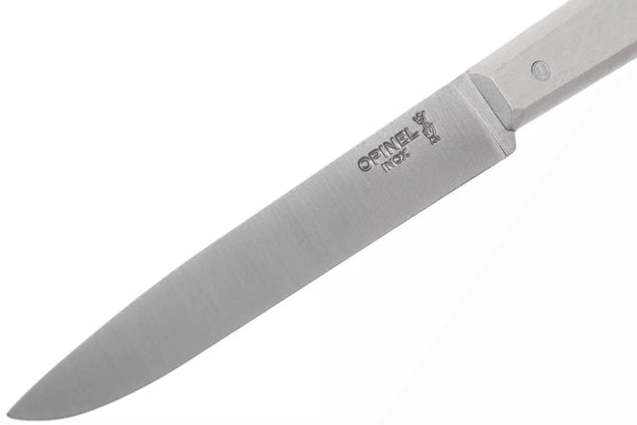 Couteau de table Opinel Bon Appétit Bois n°125 lame 11cm en inox manche en charme gris