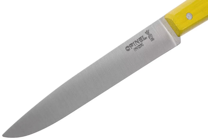 Couteau de table Opinel Bon Appétit Bois n°125 lame 11cm en inox manche en charme jaune