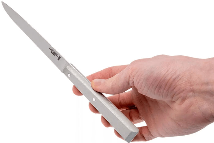 Couteau de table Opinel Bon Appétit Bois n°125 lame 11cm en inox manche en charme gris