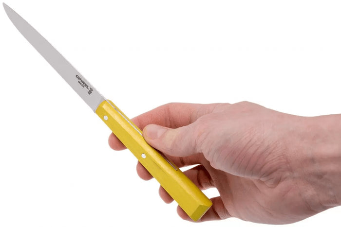 Couteau de table Opinel Bon Appétit Bois n°125 lame 11cm en inox manche en charme jaune