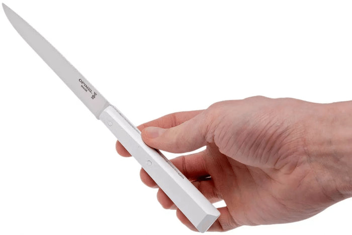 Couteau de table Opinel Bon Appétit Bois n°125 lame 11cm en inox manche en charme blanc