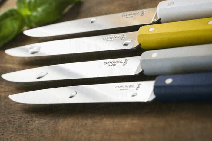 Couteau de table Opinel Bon Appétit Bois n°125 lame 11cm en inox manche en charme jaune