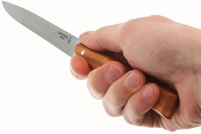 Couteau de table Opinel Bon Appétit Bois n°125 lame 11cm en inox manche en olivier