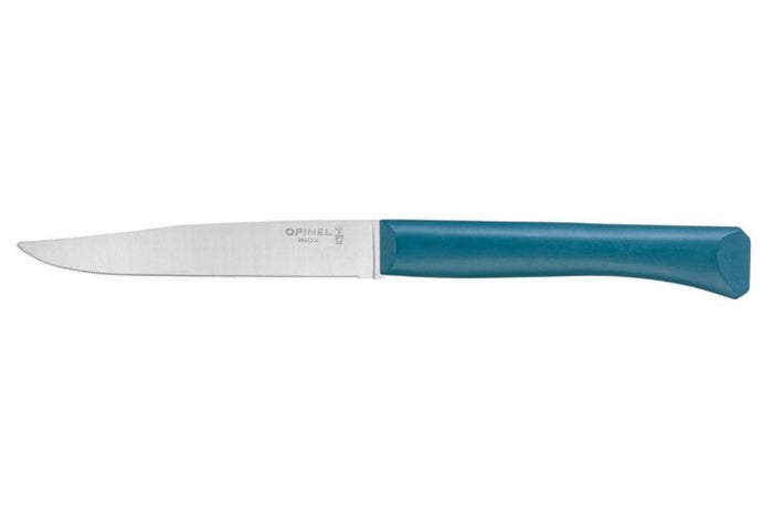 Couteau de table Opinel Bon Appétit + lame 11cm en inox manche en polymère bleu canard