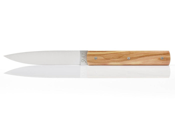 Couteau de table Perceval 9.47 en bois d'olivier