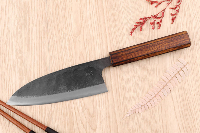 Couteau deba 15cm japonais artisanal Hidetsune BS2