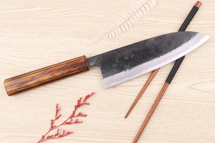 Couteau deba 18cm japonais artisanal Hidetsune BS2