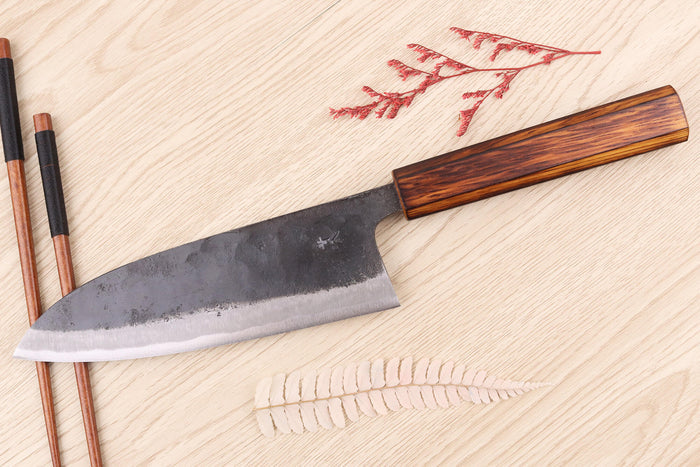 Couteau deba 18cm japonais artisanal Hidetsune BS2