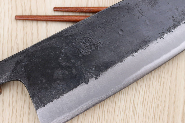 Couteau deba 18cm japonais artisanal Hidetsune BS2