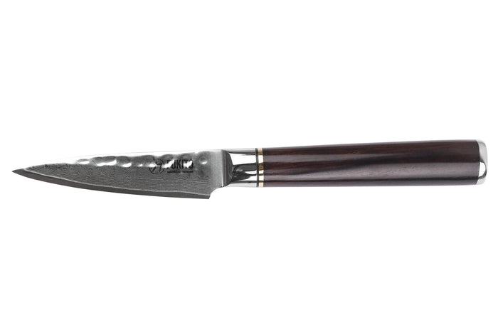 Couteau d'office 9cm Fukito Ébène Damas martelé