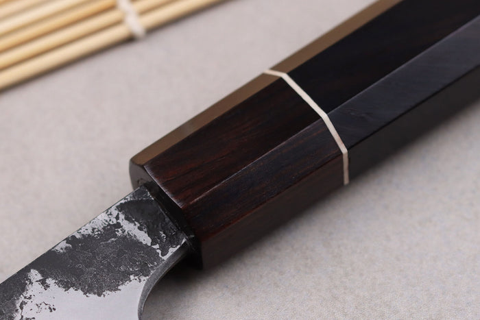 Couteau d'office 9cm japonais artisanal Naoki Mazaki WS2 Black Nashiji
