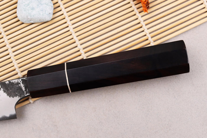 Couteau d'office 9cm japonais artisanal Naoki Mazaki WS2 Black Nashiji