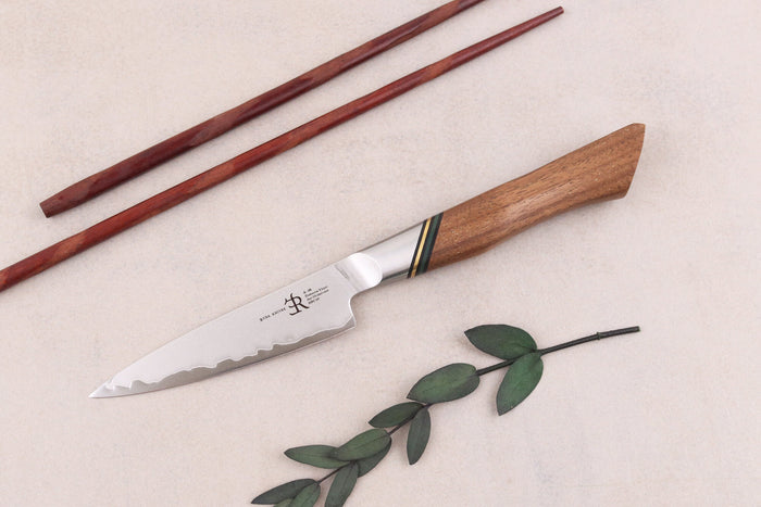 Couteau d'office 9cm Ryda Knives A-30 San Maï et manche en noyer
