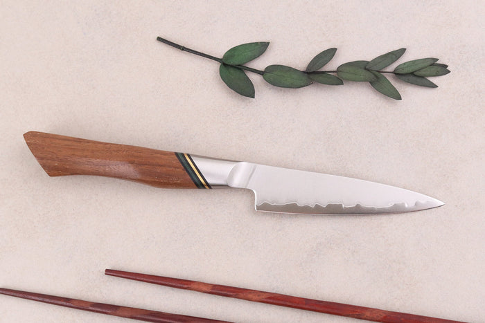 Couteau d'office 9cm Ryda Knives A-30 San Maï et manche en noyer
