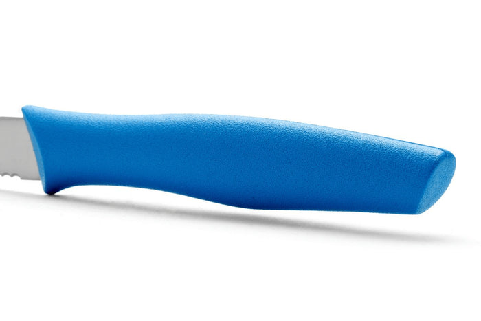 Couteau d'office Arcos Nova lame dentée en acier Nitrum manche bleu 10cm