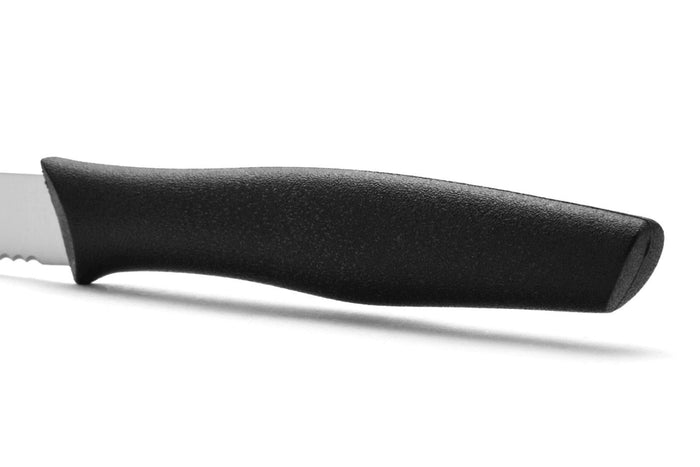Couteau d'office Arcos Nova lame dentée en acier Nitrum manche noir 10cm
