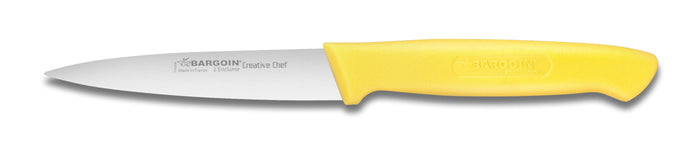Couteau d'office Bargoin Creative Chef 10cm manche surmoulé jaune