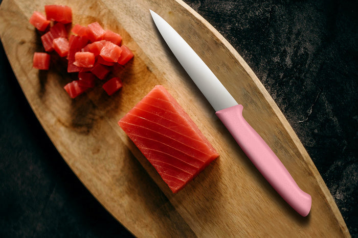 Couteau d'office Fischer Creative Chef 10cm manche surmoulé rose