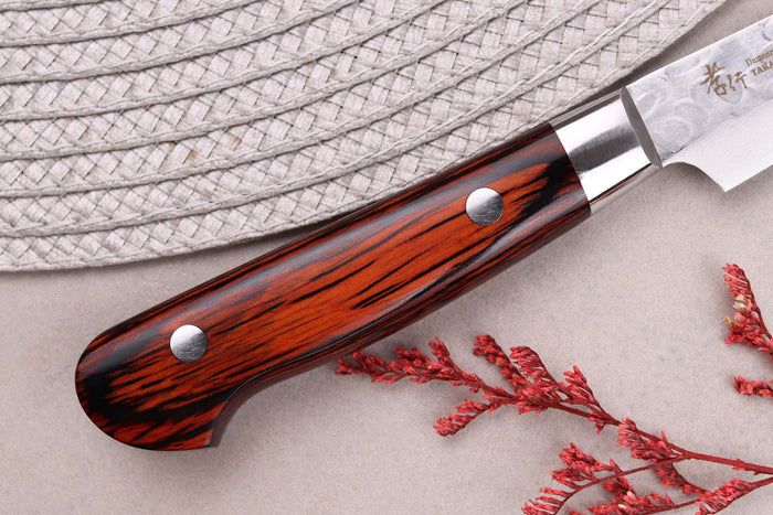 Couteau d'office japonais 8cm Sakai Takayuki Damascus Western 33 couches