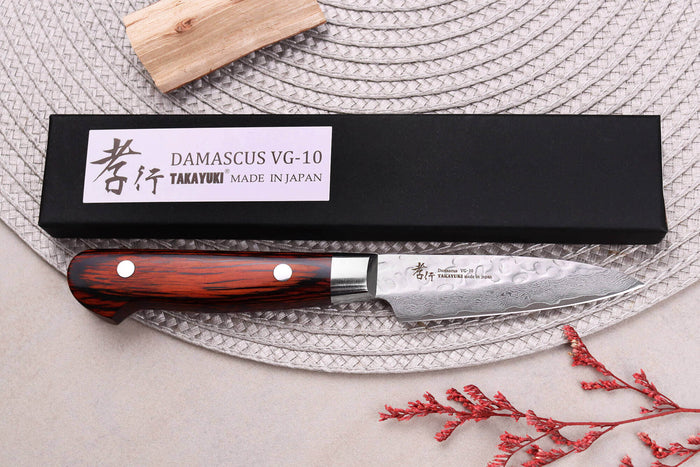 Couteau d'office japonais 8cm Sakai Takayuki Damascus Western 33 couches