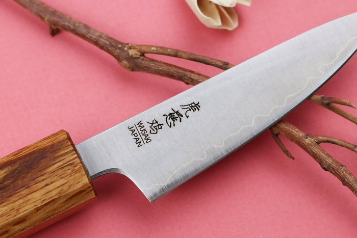 Couteau d'office japonais artisanal Wusaki Migaki G3 8cm