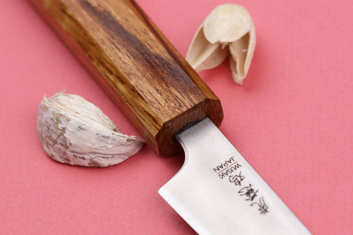 Couteau d'office japonais artisanal Wusaki Migaki G3 8cm