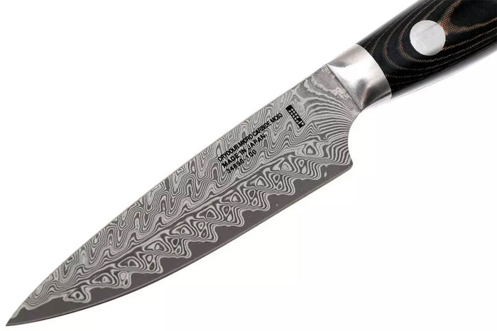 Couteau d'office japonais Zwilling Kramer Euro Stainless 9cm damassé manche en micarta