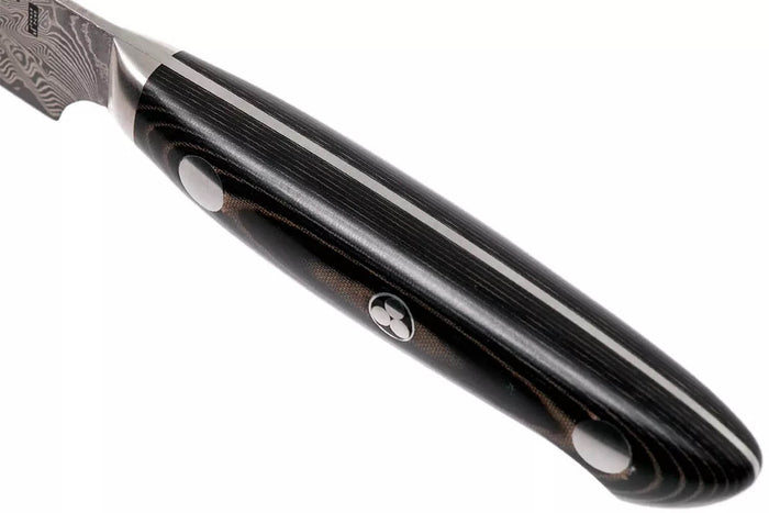 Couteau d'office japonais Zwilling Kramer Euro Stainless 9cm damassé manche en micarta