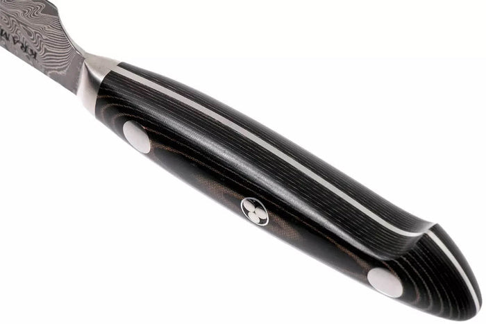 Couteau d'office japonais Zwilling Kramer Euro Stainless 9cm damassé manche en micarta