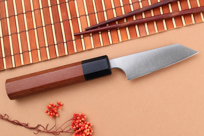 Couteau d'office kiritsuke japonais artisanal Shibata Koutetsu R2 8cm