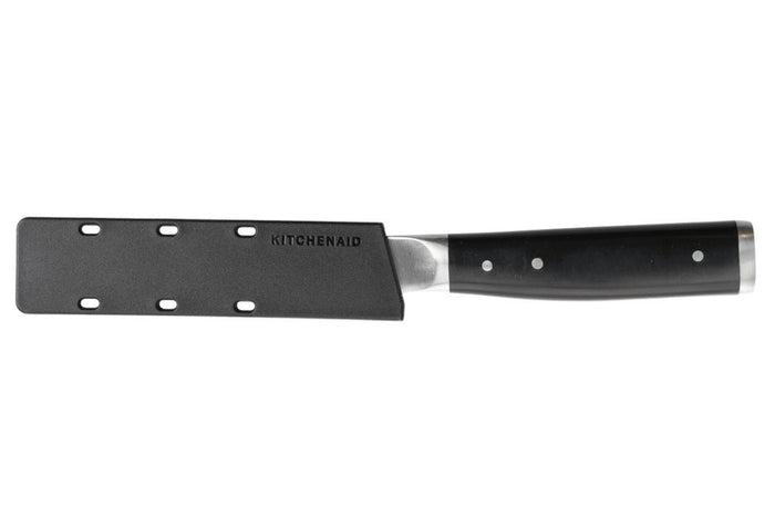 Couteau d'office Kitchen Aid Gourmet lame acier japonais 9cm + étui de protection