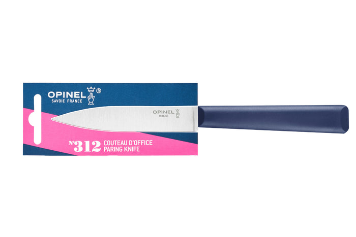 Couteau d'office Opinel Les Essentiels + n°312 lame 10cm manche en polymère bleu