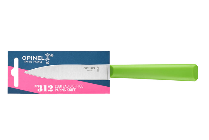 Couteau d'office Opinel Les Essentiels + n°312 lame 10cm manche en polymère vert